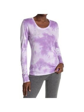 NWOT SUNDRY Purple Tie-Dye Long-Sleeve T-Shirt